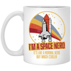 Retro Space I Am A Space Nerd, Its Like A Normal Nerd But Much Cooler White Mug