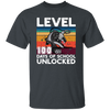 Love To Play Video Game, Level Up, 100 Days At School, Retro School Lover Unisex T-Shirt