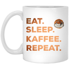 Saying Eat Sleep Coffee Repeat, Caffeine, Great Coffee Cappuccino Gift