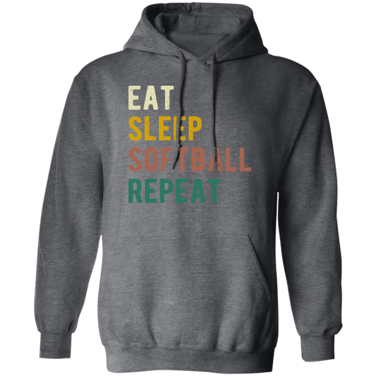 Retro Eat Sleep Softball Repeat Gift