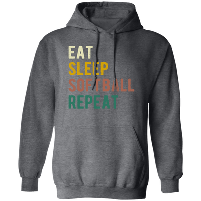 Retro Eat Sleep Softball Repeat Gift