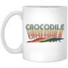 Colorful Crocodile, Repitles Lover Birthday Gift, Retro Crocodile White Mug