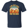 Funny Drinking, I'm Just Here For The Beer, Beer In Retro Style Unisex T-Shirt