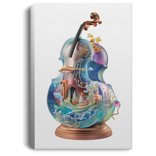 Fairy World In Magnificent Cello, Swirling Patterns And Shimmering Canvas