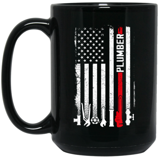 Plumber Gift Lover American Flag My Plumber