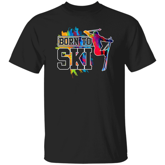 This Design For Skier Born To Ski Colorful Ski Gift Birthday New Year Day Unisex T-Shirt is perfect for skiers of all ages and abilities. Featuring a colorful and vibrant ski-themed design, this stylish t-shirt is sure to make a statement. Unisex sizes are available to ensure the perfect fit for everyone.