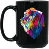 Cute Geometric Lion, Colorful Lion, Fashion Pop Art Style Gift