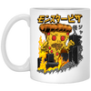 Love Pizza, Monster Pizza, Monster In City, Pizza Destroy City, Japanese Style White Mug