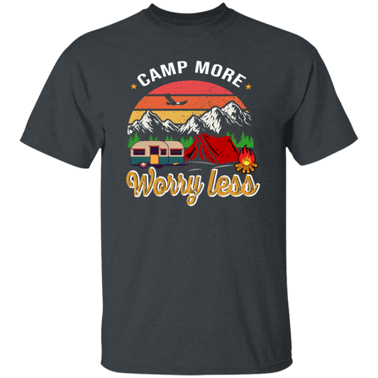 Camp More Worry Less, Funny Wildlife, Retro Hiking (1)