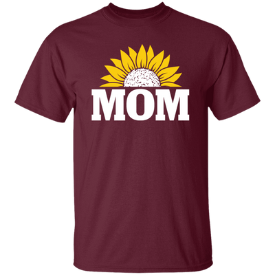 Mom Present, Sunflower Mom, Best Mother Ever, Half Sunflower, Sunflower Lover Unisex T-Shirt