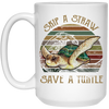 Retro Skip A Straw Save A Turtle Cute Gift