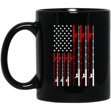 Fishing Hook Gift, Fishing Rod US Flag