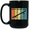 Skater Love Gift, Skateboard Lover, Retro Skate Love, Best Sport Skate Black Mug