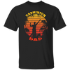 Badminton Palm Trees Gift For Dad Vintage Play Badminton Sporty Unisex T-Shirt