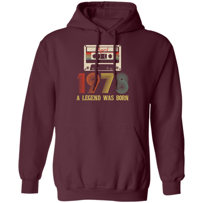 Birthday April 1978 Legend Was Born Gifts Funny Retro 1978 Pullover Hoodie