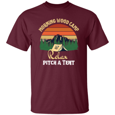 Retro Morning Wood Camp Relax pitch A Tent Enjoy the Morning