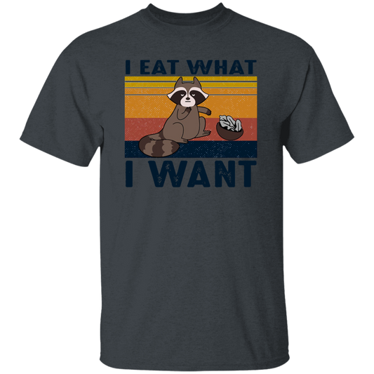 Retro Raccoon I Eat What I Want, Funny Raccoon Unisex T-Shirt