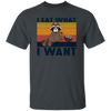 Retro Raccoon I Eat What I Want, Funny Raccoon Unisex T-Shirt