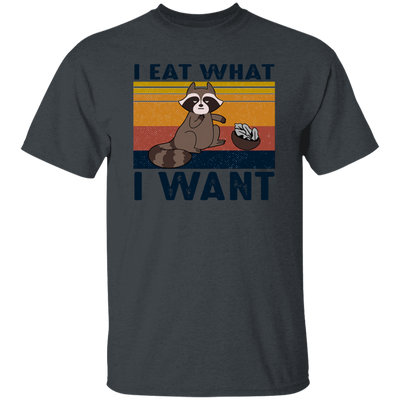 Retro Raccoon I Eat What I Want, Funny Raccoon Unisex T-Shirt