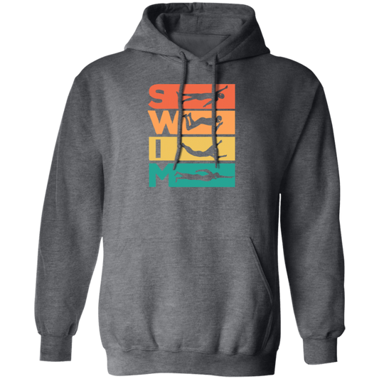 Love To Swim, Retro Swimming, Swimmer Love Gift, Best Swim Lover Pullover Hoodie