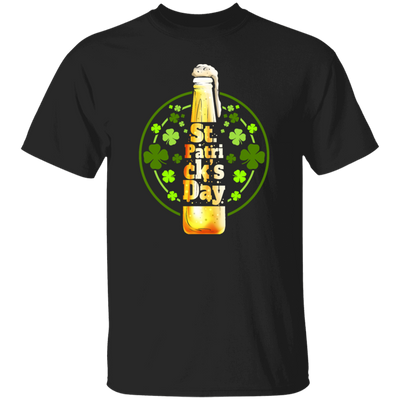 Shamrocks For St Patrick, Stylized Beer Bottles And Shamrock Gift Unisex T-Shirt