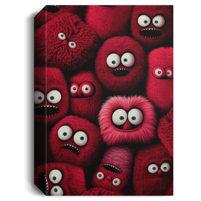 Cute Chenille Crimson Canvas, Hazo Cute, Cute Smiley Face Canvas