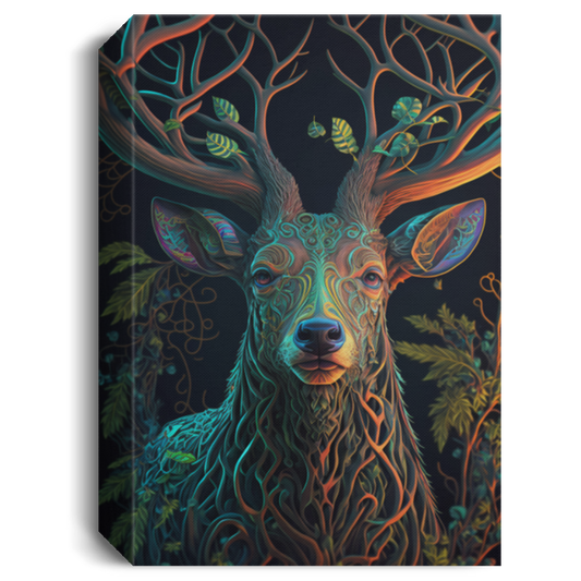 A Beautiful Deer Spirit Of The Forest, Beautiful Reindeer With Trees Canvas