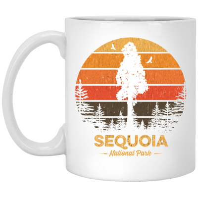 Sequoia Park Lover, National Gift, Retro Park Gift, Mountain Lover Gift, Sequoia Gift White Mug