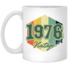 Retro 1976 Birthday Gift, Celebration 1976 Vintage, Born In 1976 White Mug