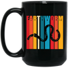 A Great Earthworm Silhouette Gift For Worm Lover Worm Breeder Black Mug