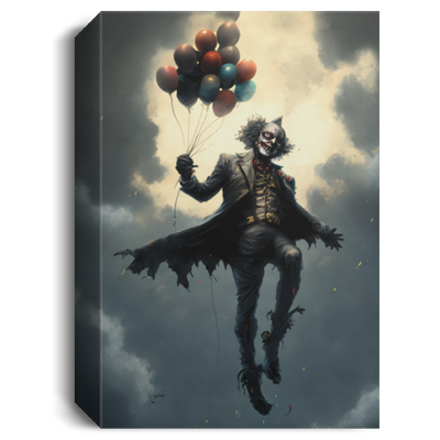Clown Float In Sky, Rainy Sky, Swag Clown And The Balls, Clown Lover Canvas