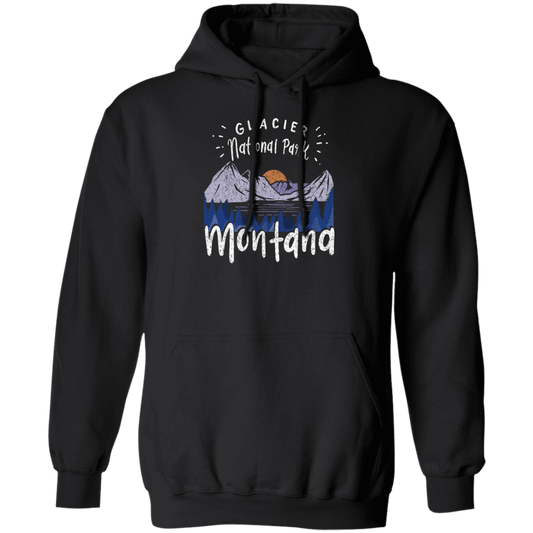 Glacier National Park Montana Mountain Hiking Pullover Hoodie