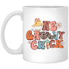 Love Chicken Gift, One Groovy Chick, Retro Chicken, Easter Gift Love White Mug