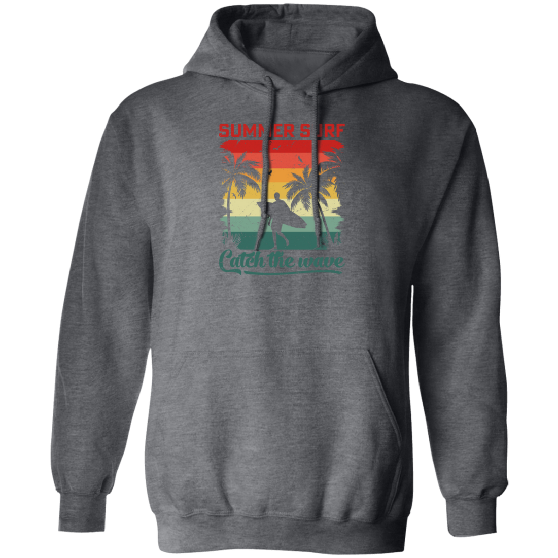 Surf Lover, Summer Surf, Catch The Wave, Retro Summer Gift, Surfing Love Gift Pullover Hoodie