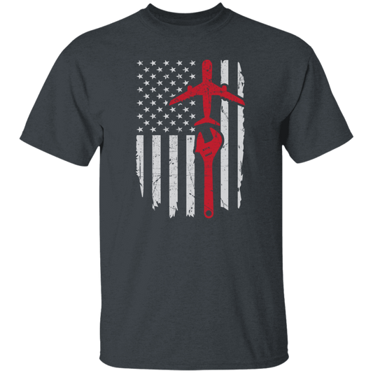 Airplane Mechanic Apparel Aircraft American Flag