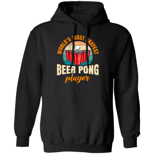 Beer Playing, World_s Most Okayest Beer Pong Player, True Or Dare Game Pullover Hoodie