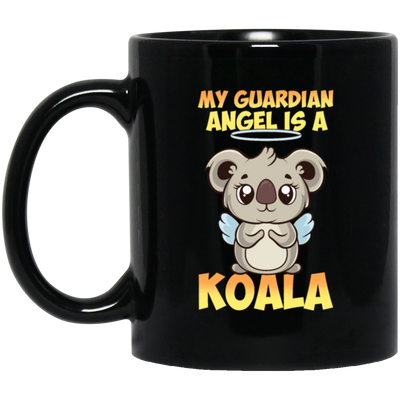 My Guardian Angel Is A Koala Angel Koalas With Cute Wings Retro Black Mug