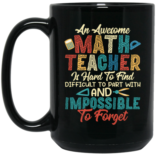 Retro Teacher Gift, An Awesome Math Teacher Is Hard To Find