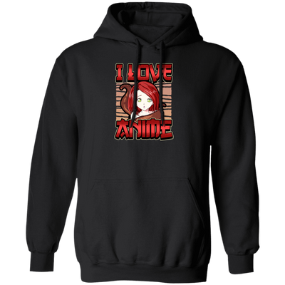 I Love Anime Saying Otaku Weeb, Anime Fan Pullover Hoodie