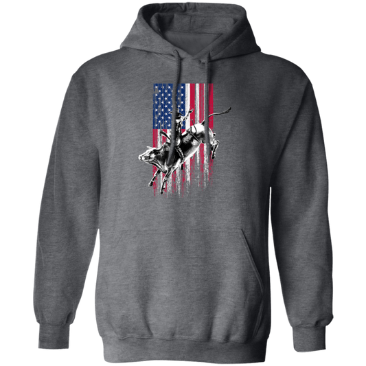 American Flag, Rodeo Bull Rider American Flag Patriotic Cowboys, Best Cowboy Pullover Hoodie