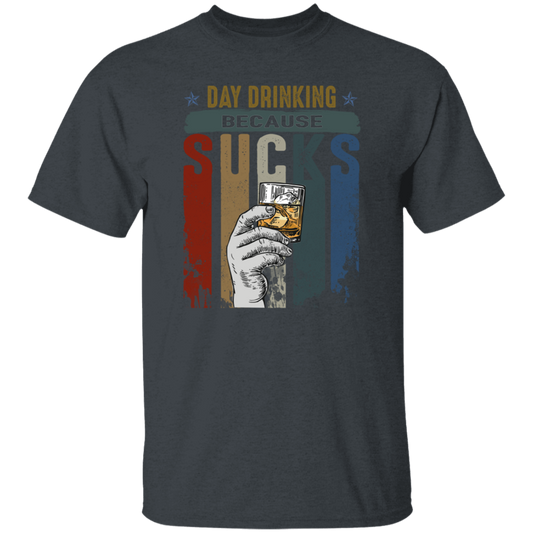 Retro Day Drinking Because Sucks Vintage Unisex T-Shirt