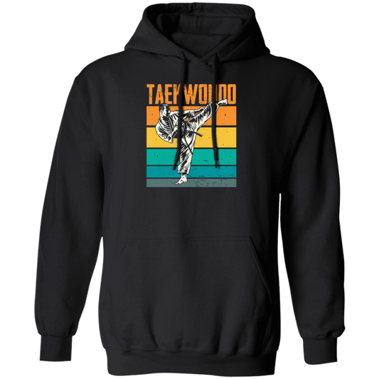 Love Taekwondo, Retro Taekwondo Gift, Love Martial Art, Korean Martial Art Vintage Pullover Hoodie