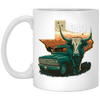 Texas Lover, Cow And Car, Texas City, Love Texas, Love Cow In Texas White Mug