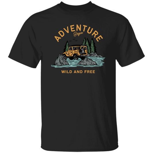 Love To Adventure, Begin To Adventure, Wild And Free, Mountain And Sea Unisex T-Shirt