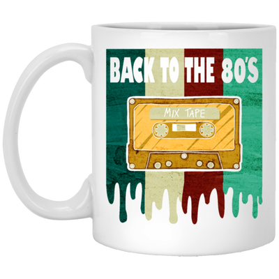 Retro Cassette, Cassette Lover Gift, Back To The 80s, Best 80s Gift, 80s Vintage Gift White Mug