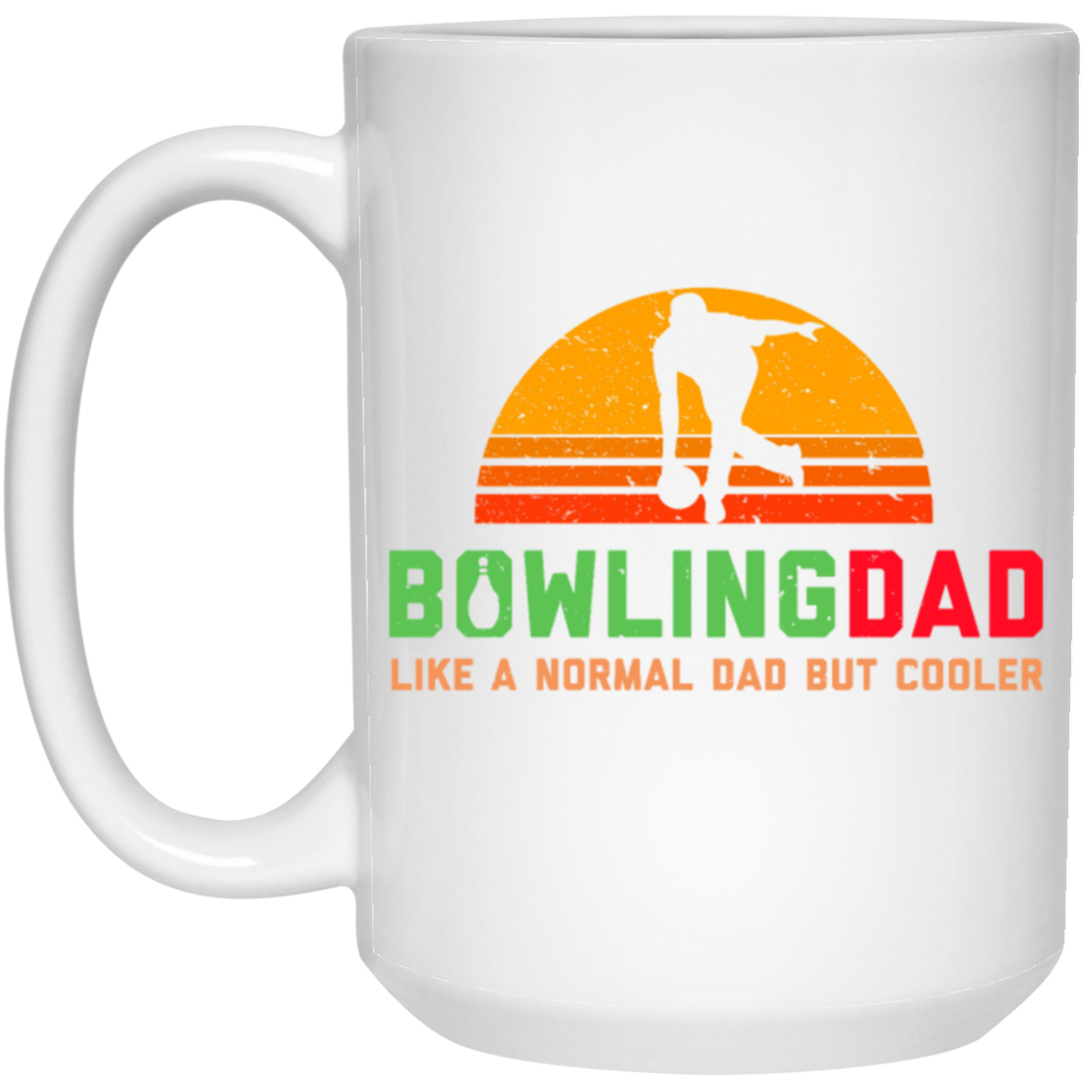 Bowling Dad, Retro Cool Bowler Gift, Bowling