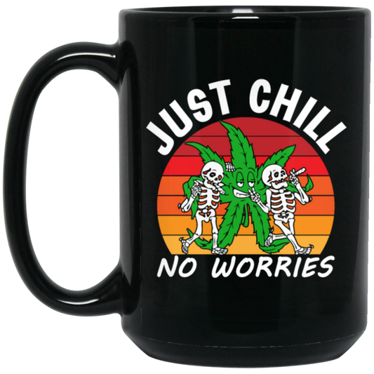 Skeleton Lover Just Chill No Worries Retro Gift Love Horror Gift