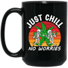 Skeleton Lover Just Chill No Worries Retro Gift Love Horror Gift