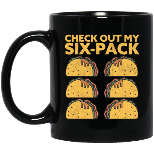 Retro Check Out My Six Pack, Funny Tacos Gift Idea