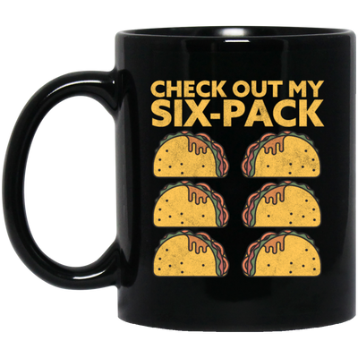 Retro Check Out My Six Pack, Funny Tacos Gift Idea